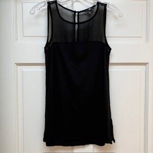 H&M Black sleeveless mixed media top size S